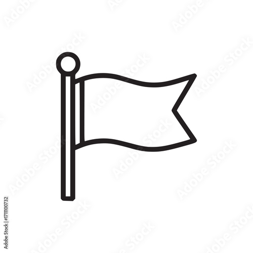 Vector art of flag icon symbol of nation, country, and identity represents patriotism, loyalty, and belonging simple, clean design for maps, locations, and various informational purposes