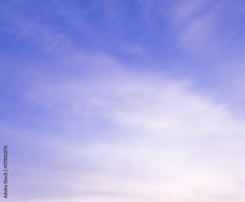Fototapeta premium The sky is in light purple tones and tinged with a light white haze. Space for text, advertising, or greetings. Copy space 