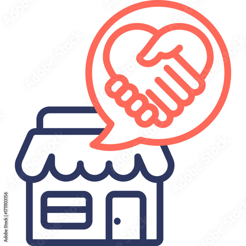 Fair Trade line color icon