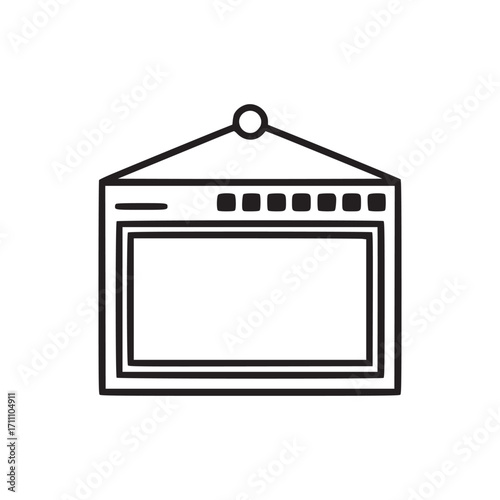 Illustration of a frame the frame is a symbol of art, and it can be used to represent creativity, beauty, or decoration the simple design makes it versatile for various purposes