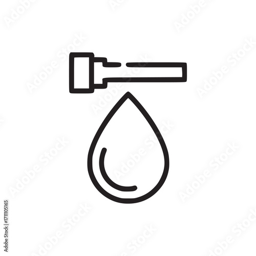 Vector art of water drop icon plumbing symbol leak sign perfect for websites, apps, presentations and more vector illustration