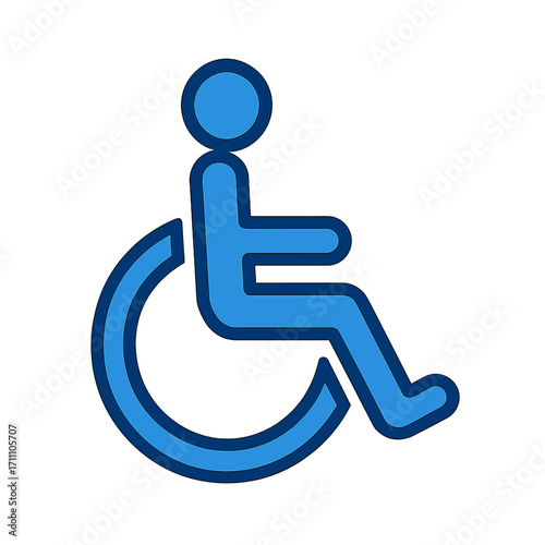 Disabled sign symbol icon design, illustrated on a white background