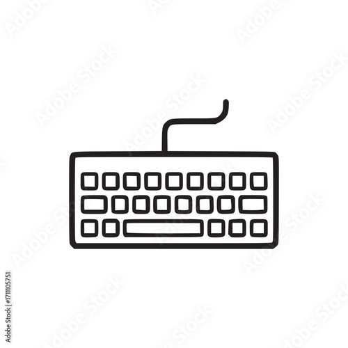 Illustration of a keyboard this simple and clean design is perfect for representing technology, computer input, or typing in various digital contexts the minimalist style ensures versatility