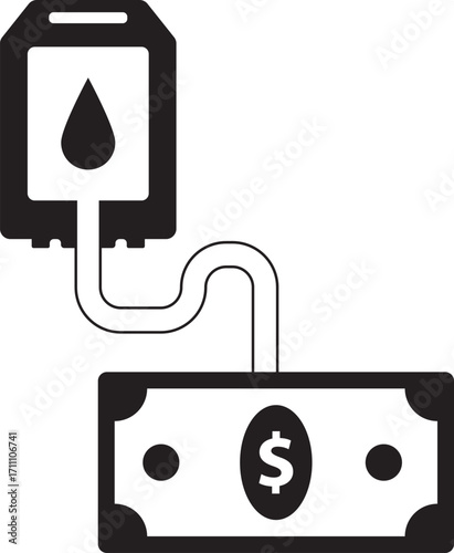 Financial Gain from Blood Donation Concept