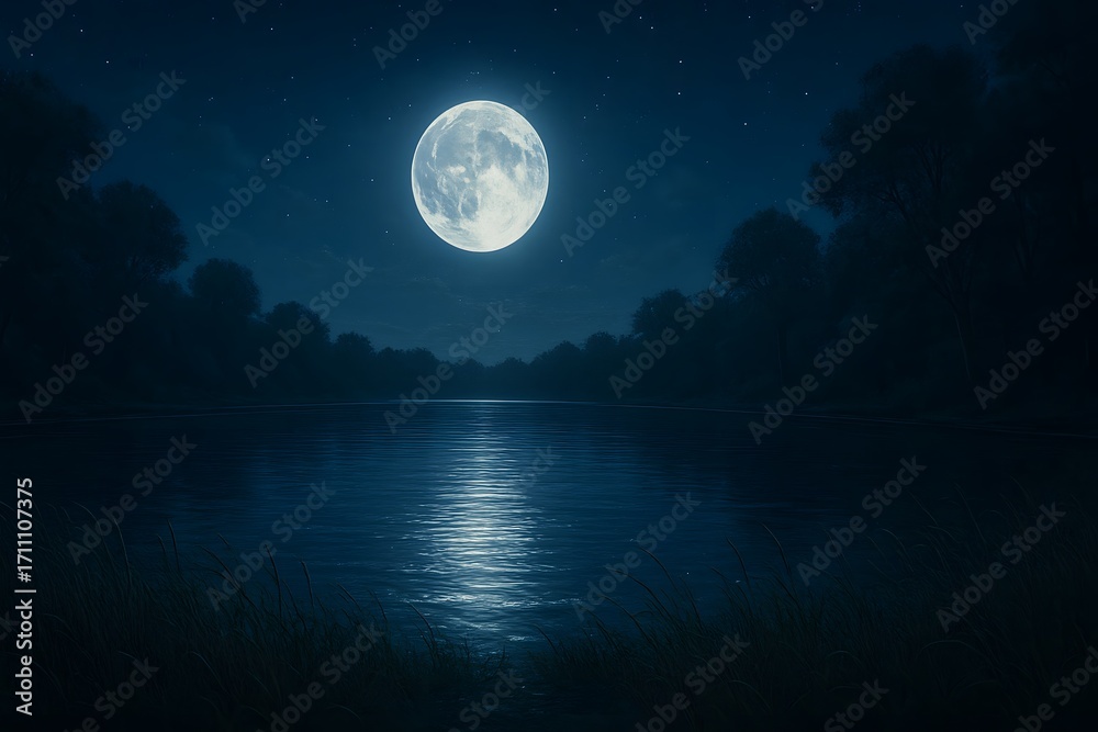 Fototapeta premium Cactus Desert Night Cold Background Wallpaper