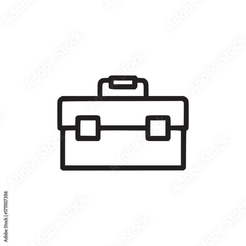 Vector art of briefcase icon a simple line drawing of a classic briefcase, symbolizing business, work, or travel the clean design makes it versatile for various applications