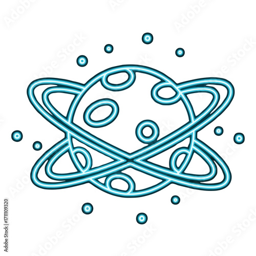 Illustration of planet cosmos space science astronomy universe galaxy orbit astrology exploration discovery