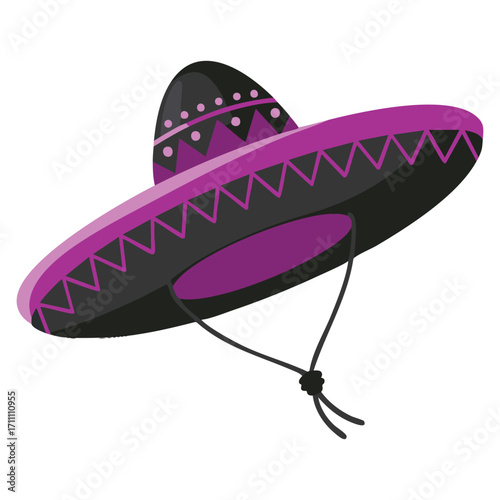 Mexican mariachi hat detailed style icon vector illustration. Perfect for Mexico culture, music, celebration, and traditional themed designs.