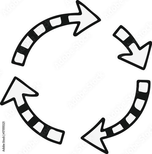 Recycle Arrows Circular Flow Diagram Vcetor 24.17