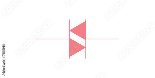 Diac Symbol in Electronic. Diode for Alternating Current.