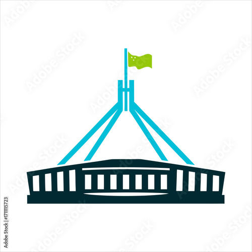 Simplified Canberra Parliament House Icon canberra day simplified parliament house dome