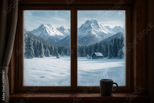 replacement background image window winter