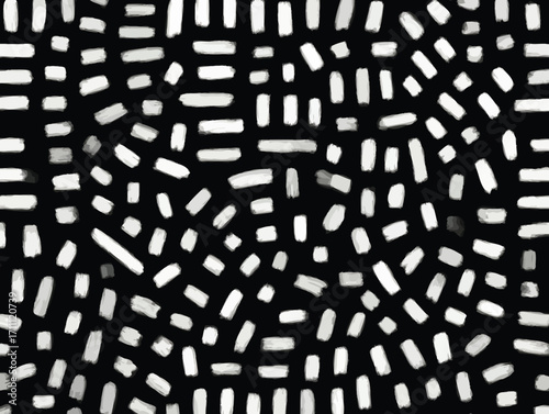 Abstrakcyjna, bezszwowa tekstura wektorowa - monochromatyczny wzór z pociągnięciami pędzla