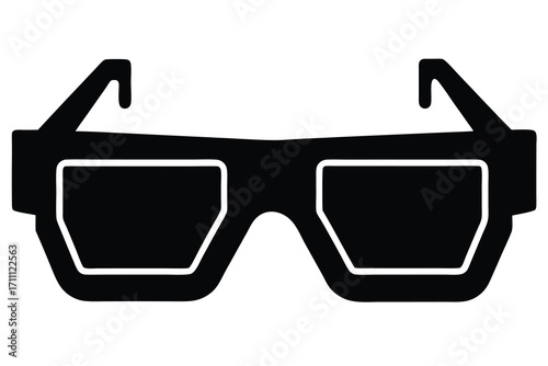 ar glasses silhouette vector icon