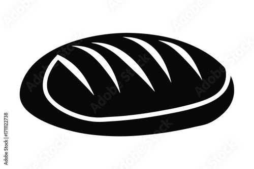baking bread silhouette vector icon