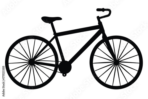 bicycle silhouette vector icon