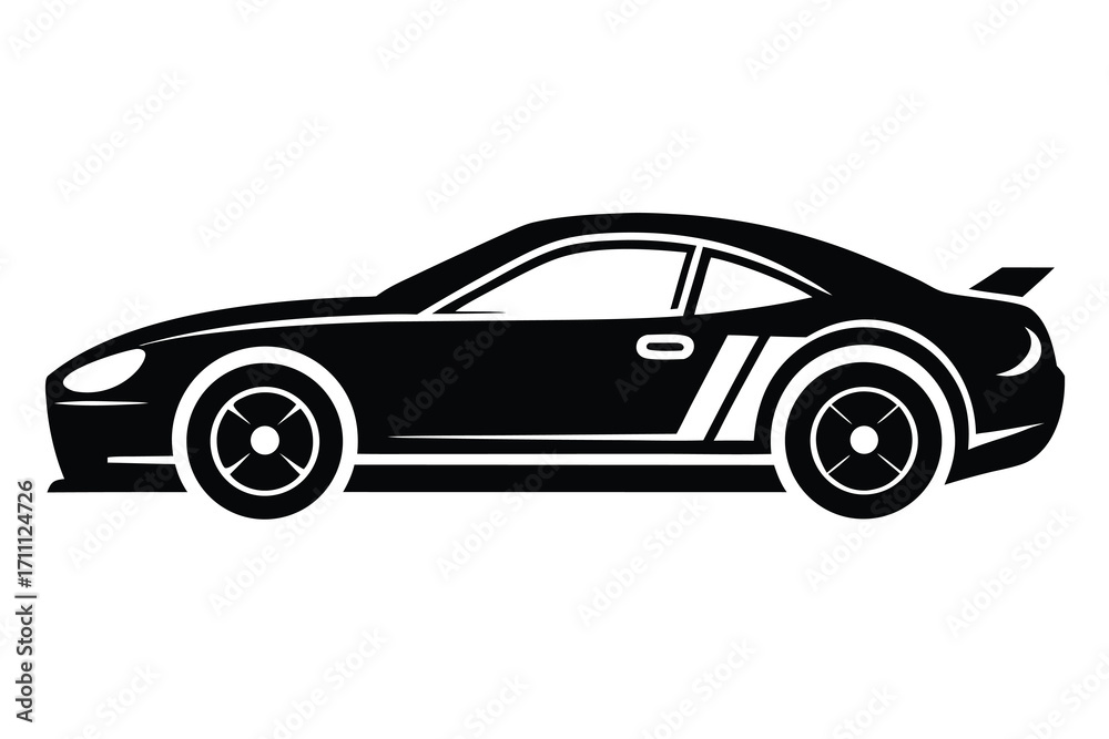 car racing silhouette vector icon car racing silhouette vector icon
