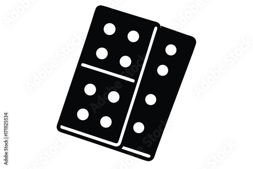 domino silhouette vector icon