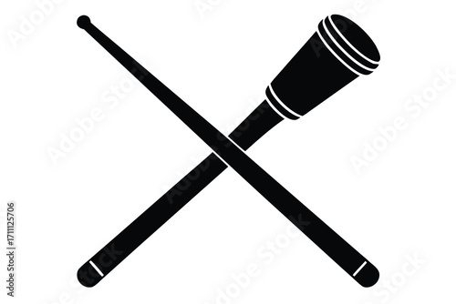 drumsticks silhouette vector icon