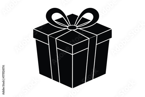 gift box silhouette vector icon