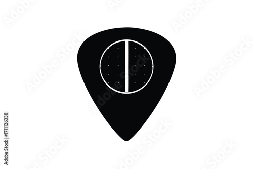 guitar pick silhouette vector icon