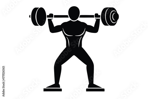 gym exercise silhouette vector icon