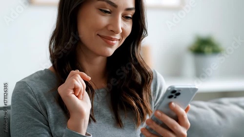 Patient holding smartphone telehealth appointment cinematic UHD healthcare lifestyle stock footage. individual using cellular virtual doctor visit filmic ultra high definition