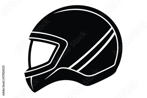 helmet silhouette vector icon