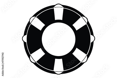 lifebuoy silhouette vector icon