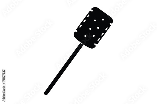 marshmallow stick silhouette vector icon