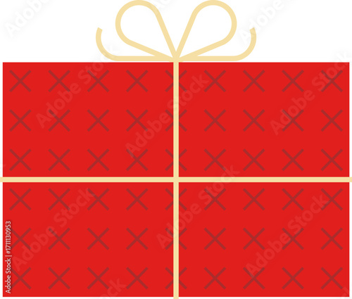 Christmas Gift Box with Ribbon