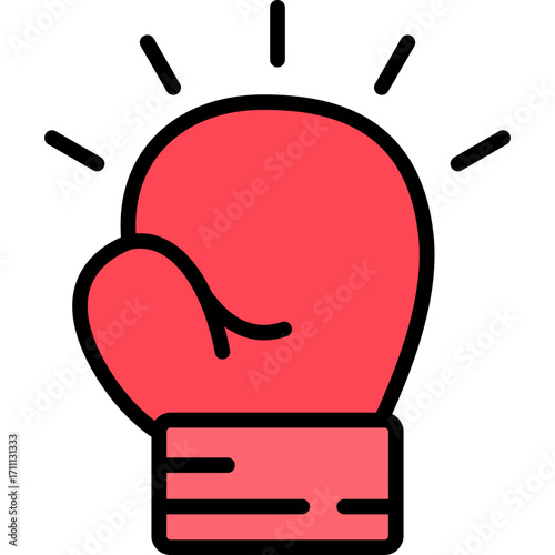 Boxing lineal color icon