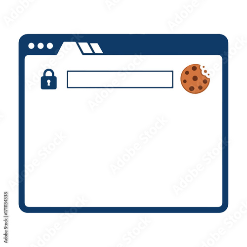 Browser Window With Cookie and Security Features