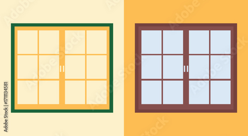 Illustration window unique design abstract