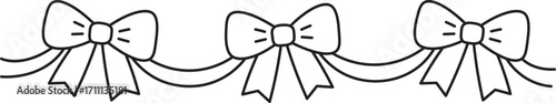 Bow Garland Divider Doodle