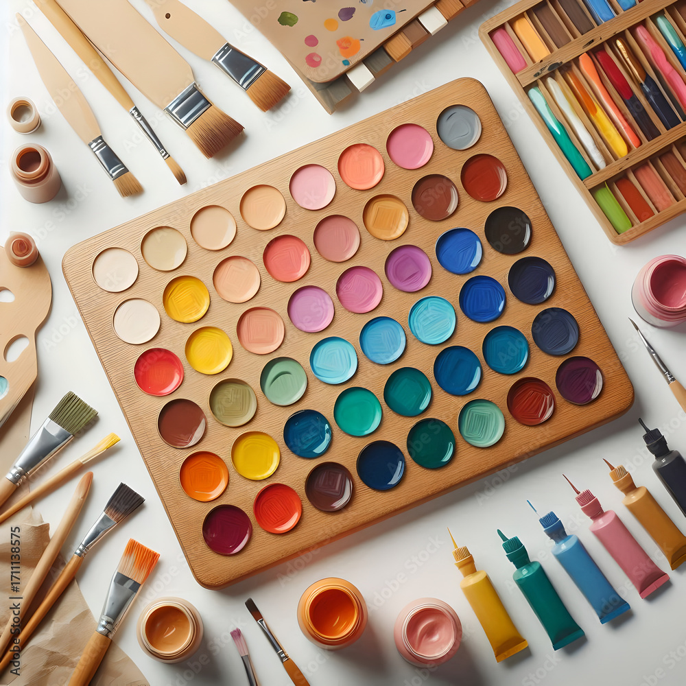 Naklejka premium A Journey Through Color Gradients in Artistic Expression 