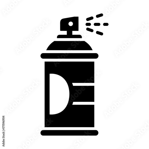 spray paint can glyph icon