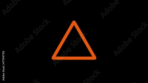 Risk caution message icon animation. Danger error icon. Warning Sign Background 4K Looping Animation. glowing Exclamation icon animation.Attention sign with chroma key, Risk caution.4k