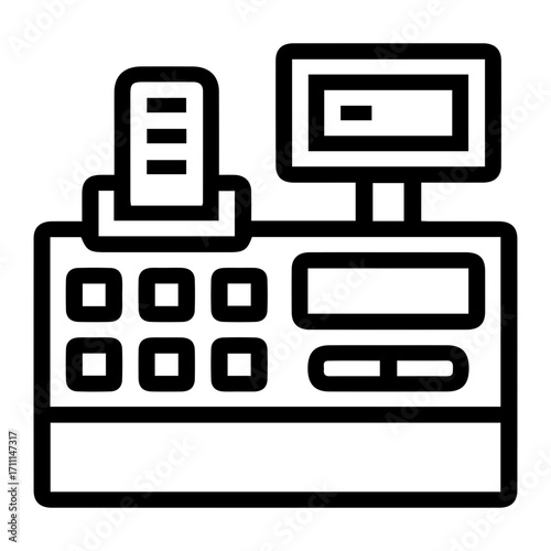 Cash Register Outline