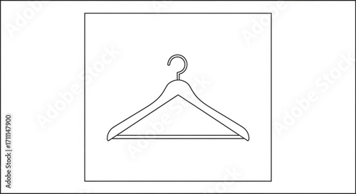 A simple wooden clothes hanger is shown against a plain background.