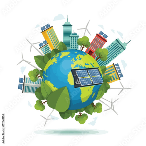 Sustainable Energy and Green City Concept A World Embracing Renewable Resources
