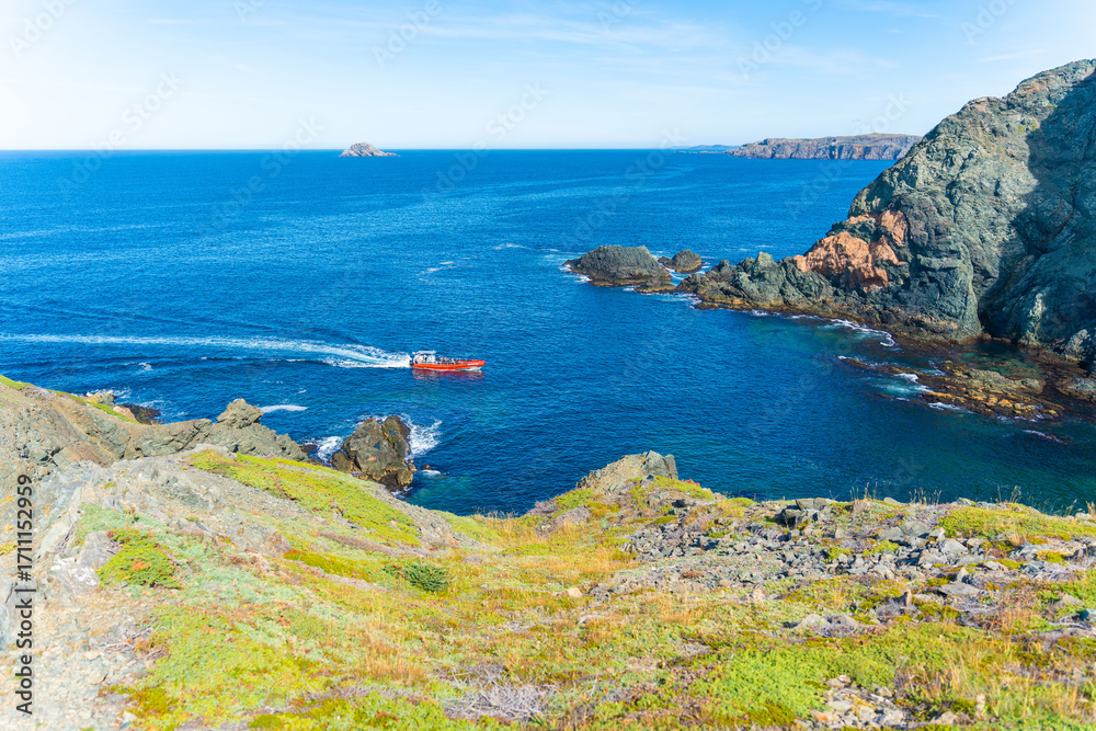 Fototapeta premium view of the coast of crete greece