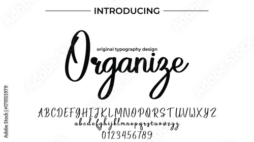 Organize - Elegant Script Font for Smooth Handwritten Design and Creative Typography