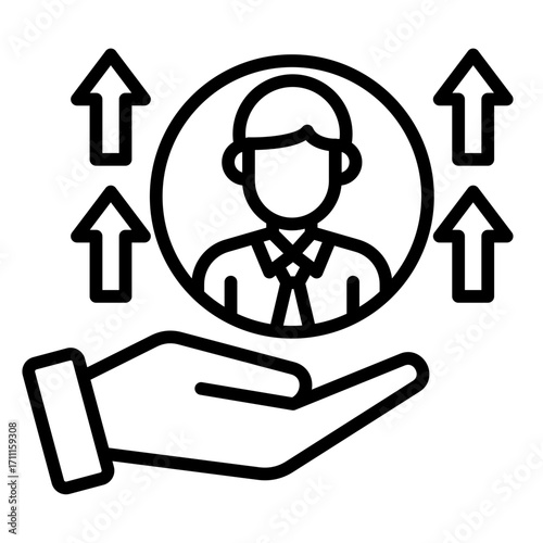 Increase  Icon Element For Design	
