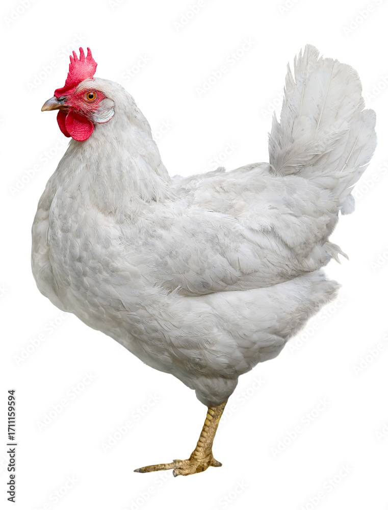 Fototapeta premium Hen chicken isolated on white background