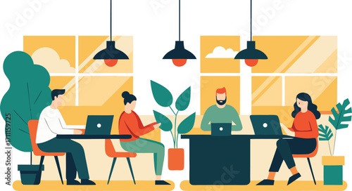 Modern berlin coworking office young professional space
