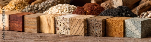 Assortment of diverse wood samples showcasing unique grain patterns and natural textures.