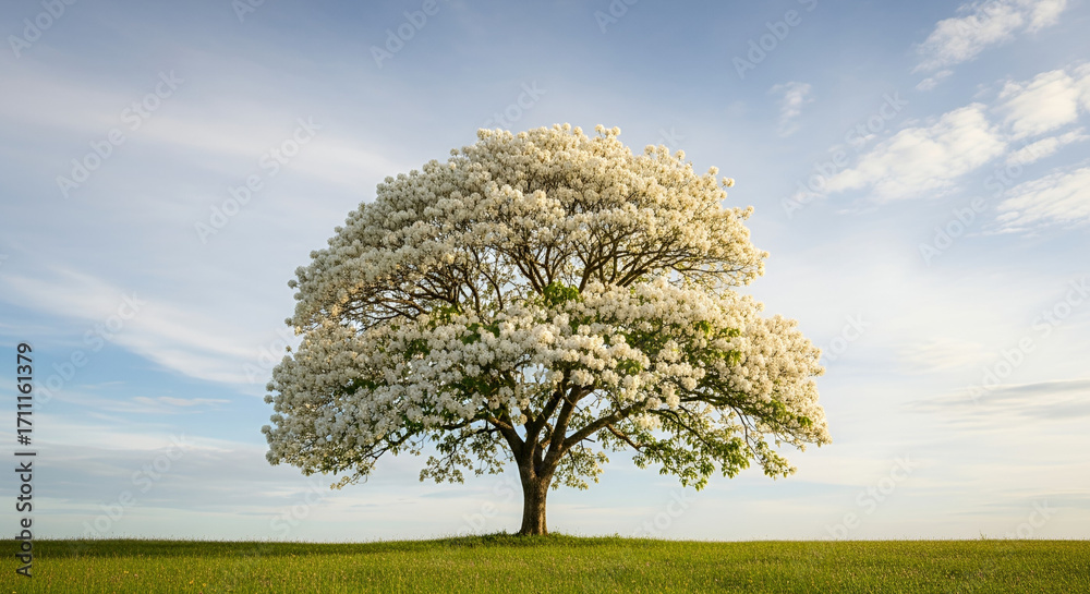 Naklejka premium Majestic White Ipê in Meadow