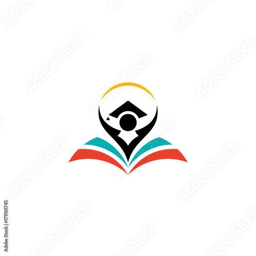 Student logo and book design combination, education logos