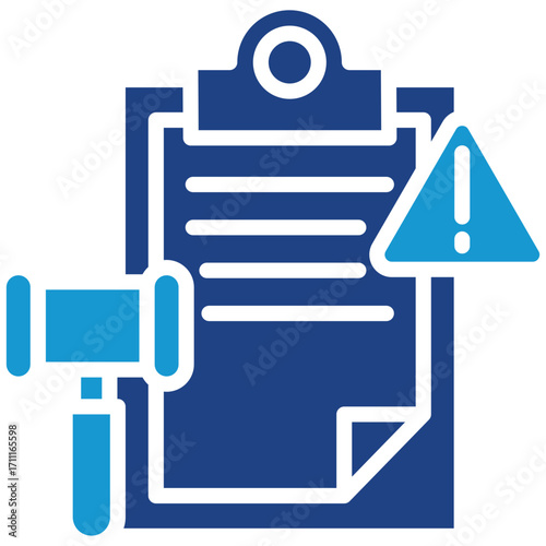 Compliance Risk glyph color icon